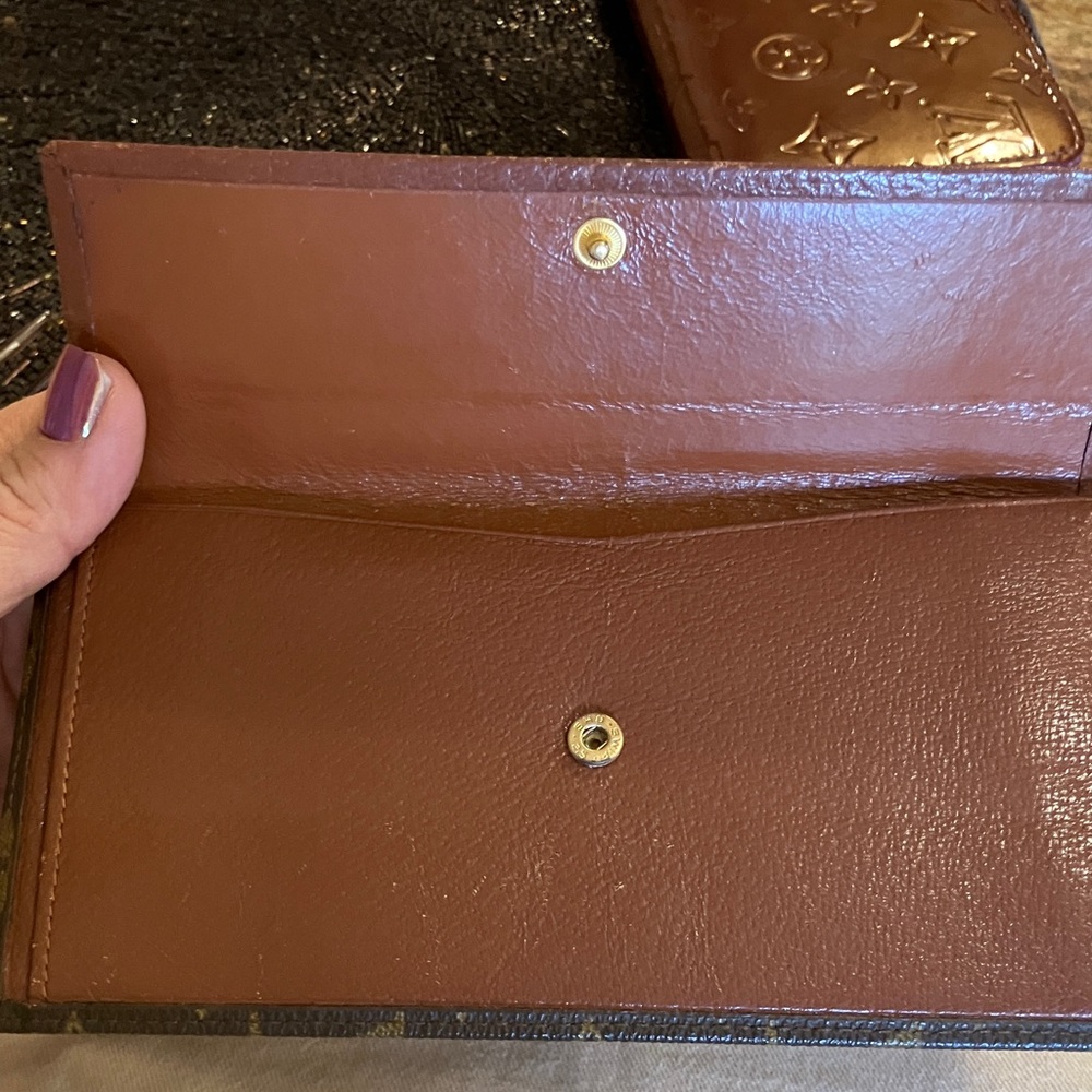 Louis Vuitton Monogram Wallet Card Holder - Dark Brown and Gold - Picture 7 of 16